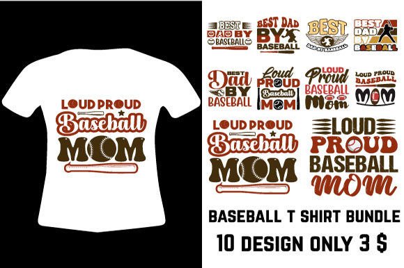 Baseball Quote Typography T Shirt Bundle Graphics