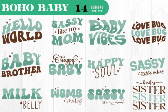Boho Baby Graphics for Crafts Brands