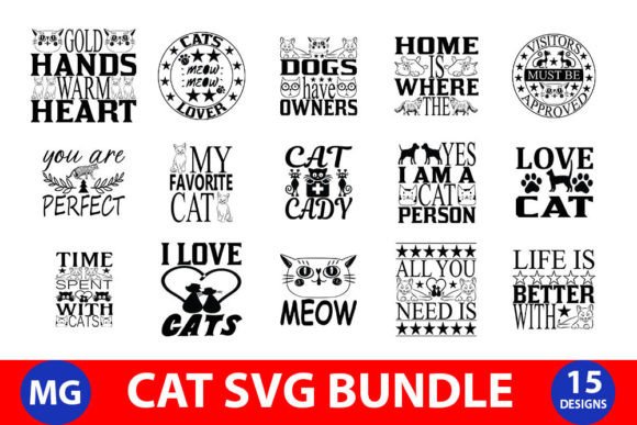 Cat Bundle: Graphics for Crafts & Creative Publishing