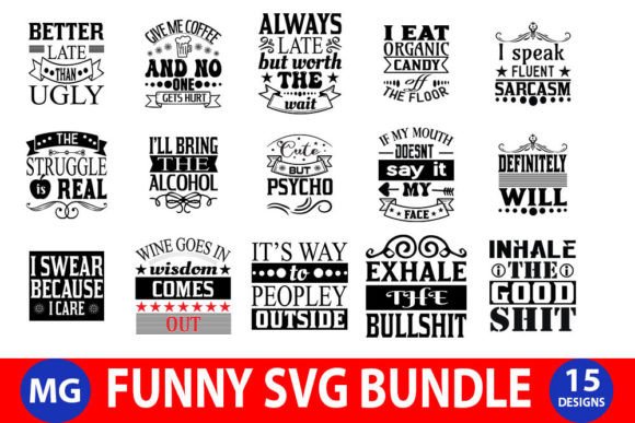 Funny Bundle: Graphics for Crafts That Actually Sell