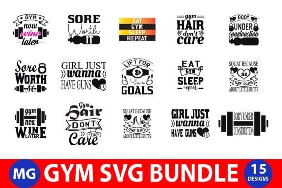 Gym Bundle: Graphics for Crafts & Content Publishing