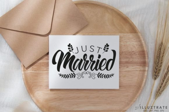 Just Married SVG Cut File Wedding Graphics