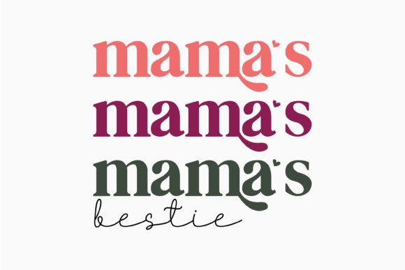 Mama’s Bestie Retro Mothers Day Graphics & Crafts