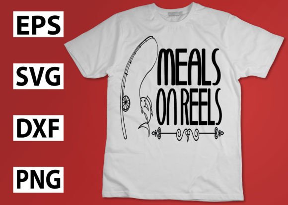 Meals on Reels: Fishing Graphics for Crafts & Branding