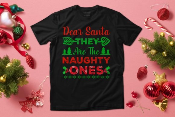 Naughty Ones Funny Christmas SVG Design: Graphics for T-Shirt Designs