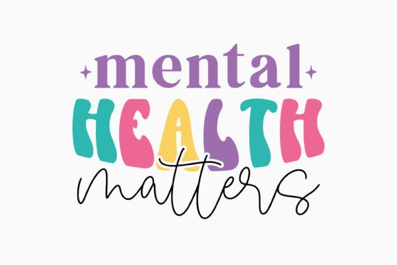 Retro Mental Health SVG Graphics for Crafts