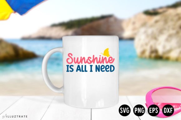 Sunshine is All I Need SVG: Summer Graphics for Crafts & Branding