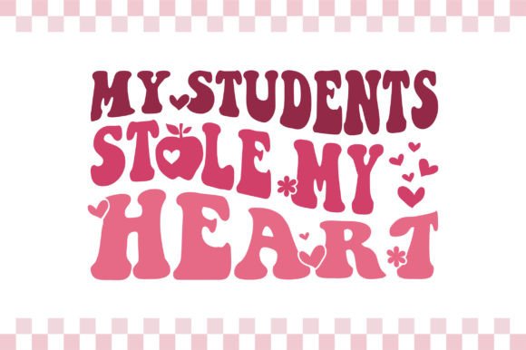 Valentine Teacher SVG Design, Retro PNG